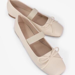 Giày Búp Bê Hạnh Dung Mũi Vuông Nơ